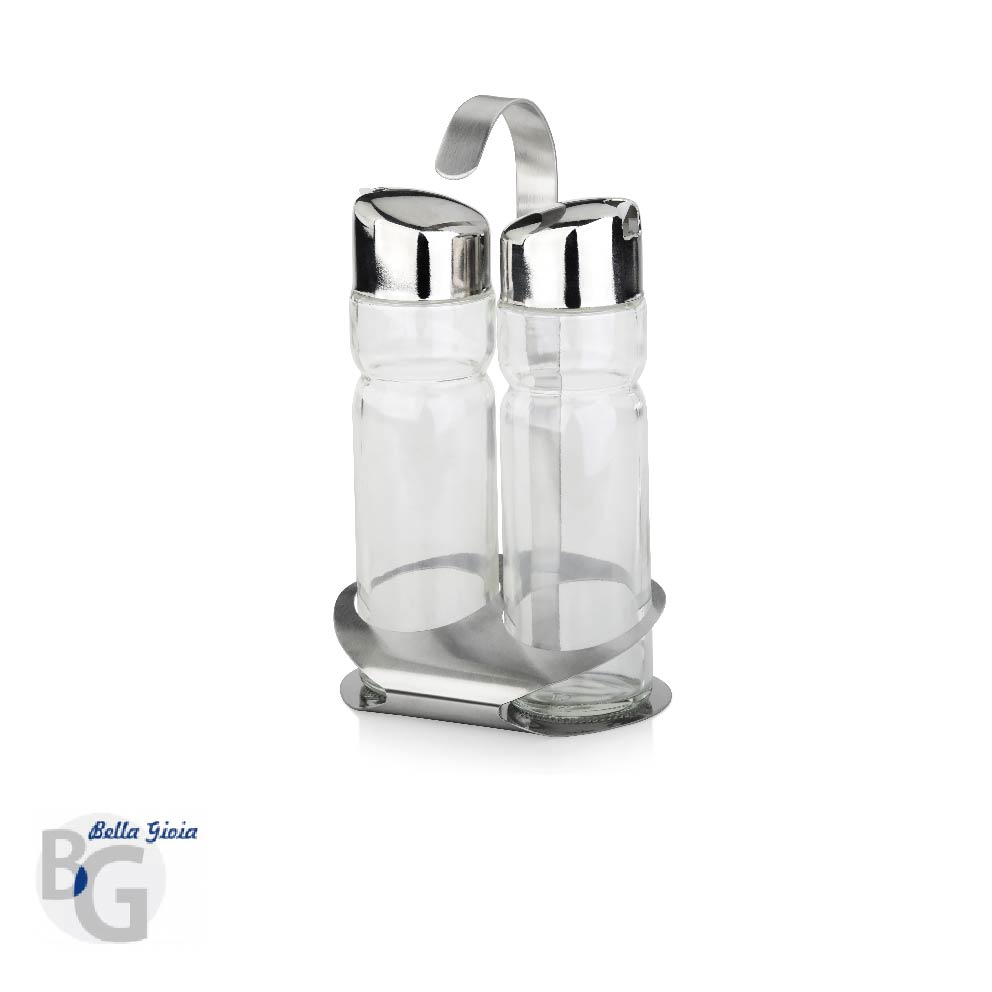 Salero y pimentero con soporte 40ml - BG