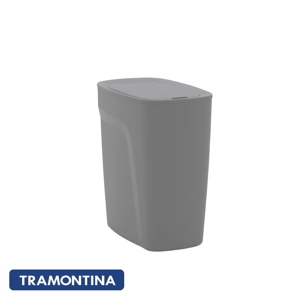 Basurero cpt 8,5lt color gris - Tramontina