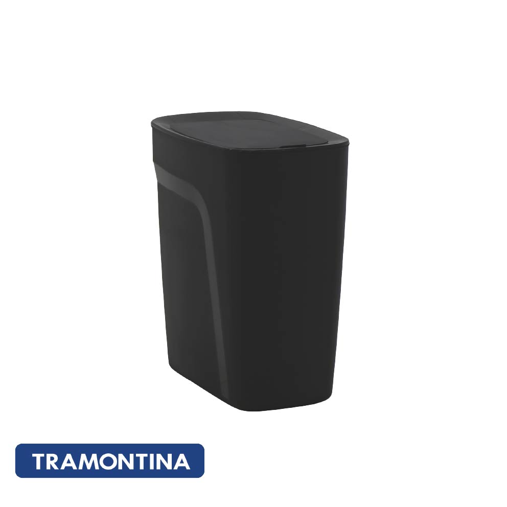 Basurero cpt 8,5lt color negro - Tramontina