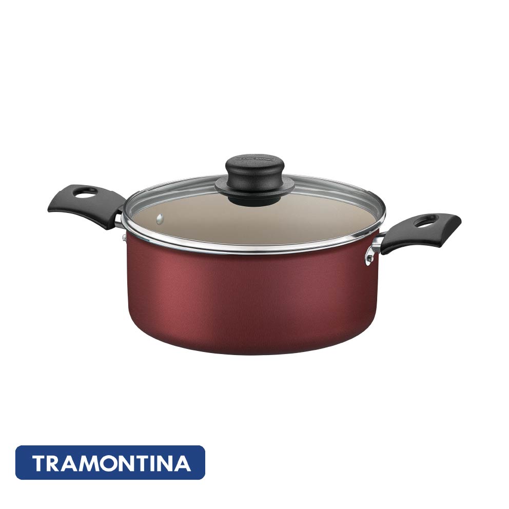 Cacerola antiadherente, color rojo, 22cm - Tramontina