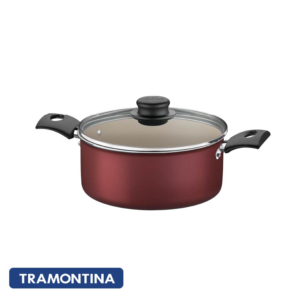 Cacerola antiadherente, color rojo, 20cm - Tramontina