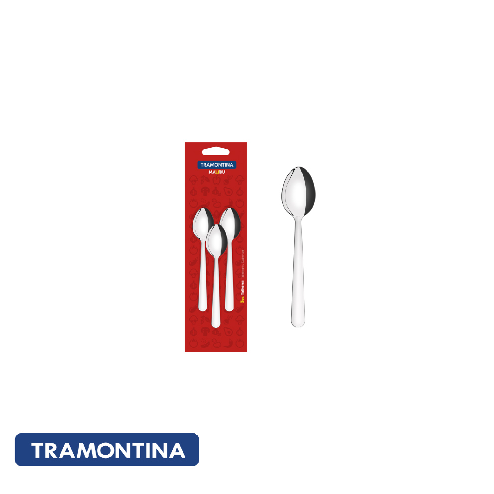 Cuchara de te x 3, acero inox. Malibu -Tramontina