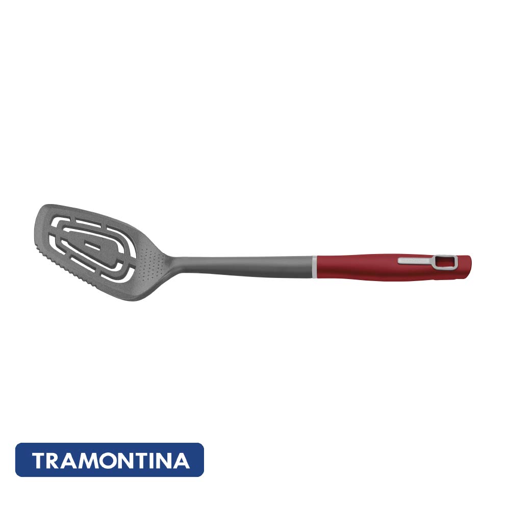 Espatula perforada teflon, modelo Verano, color rojo - Tramontina