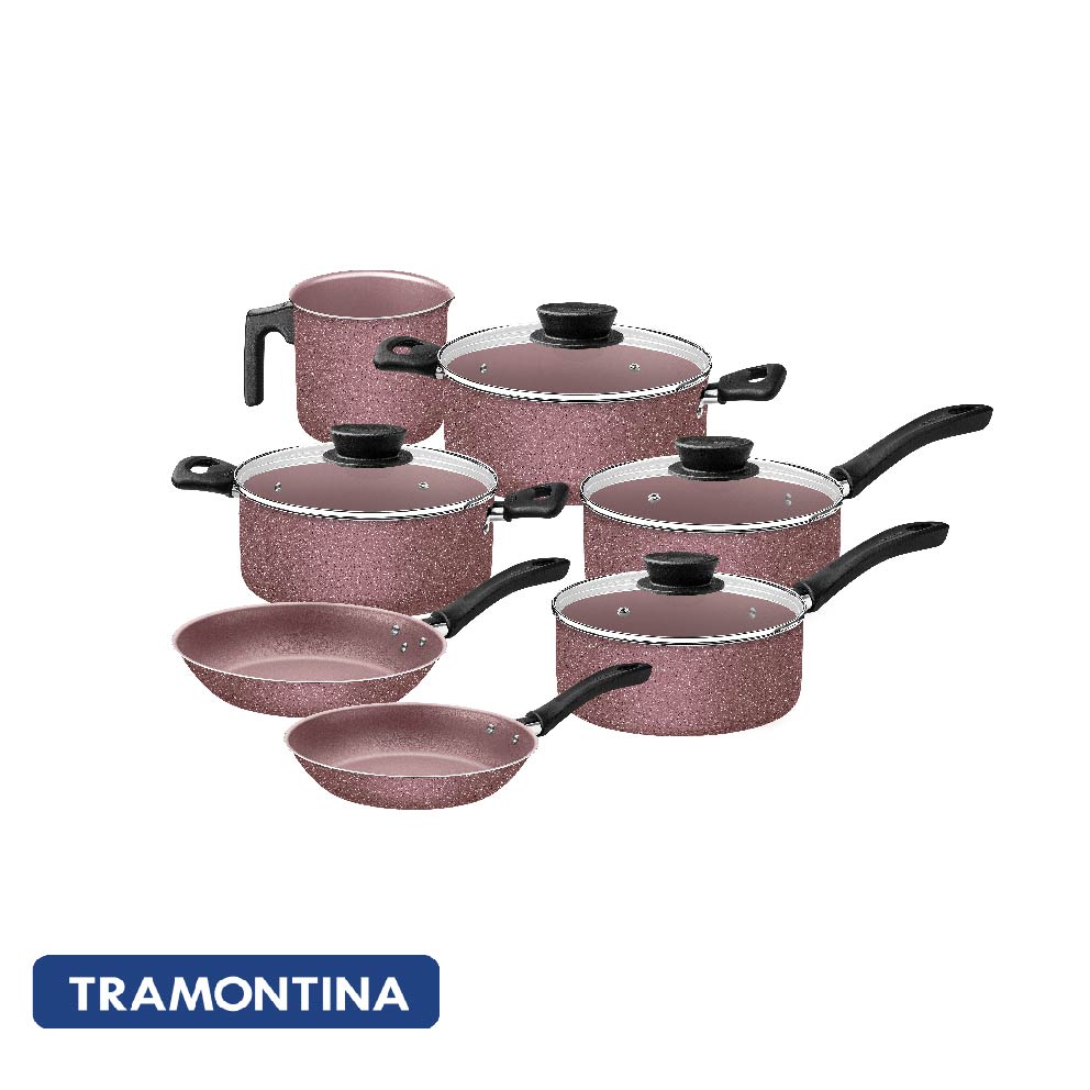 Bateria de cocina 7 piezas Linz rosa - Tramontina