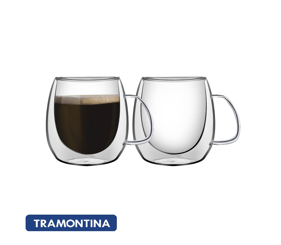 Juego de tazas para cafe 200ml, 2 piezas - Tramontina