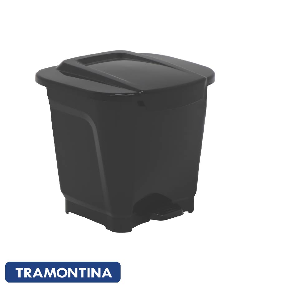 Basurero t / force 25lt color negro - Tramontina