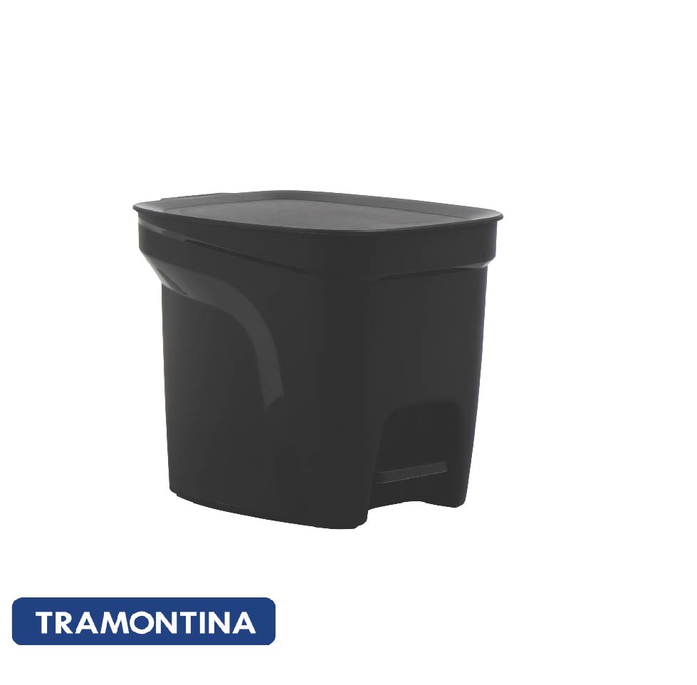 Basurero compact 7lt color negro - Tramontina