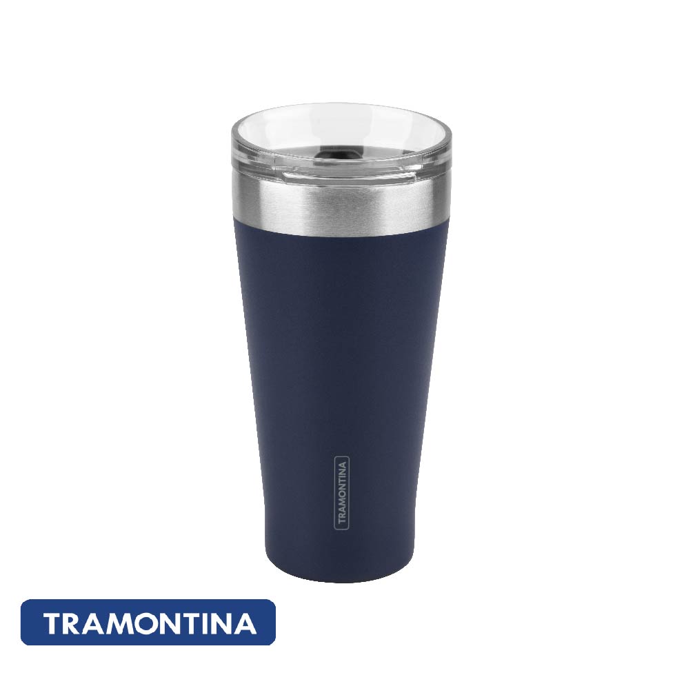 Vaso termico con tapa azul - Tramontina
