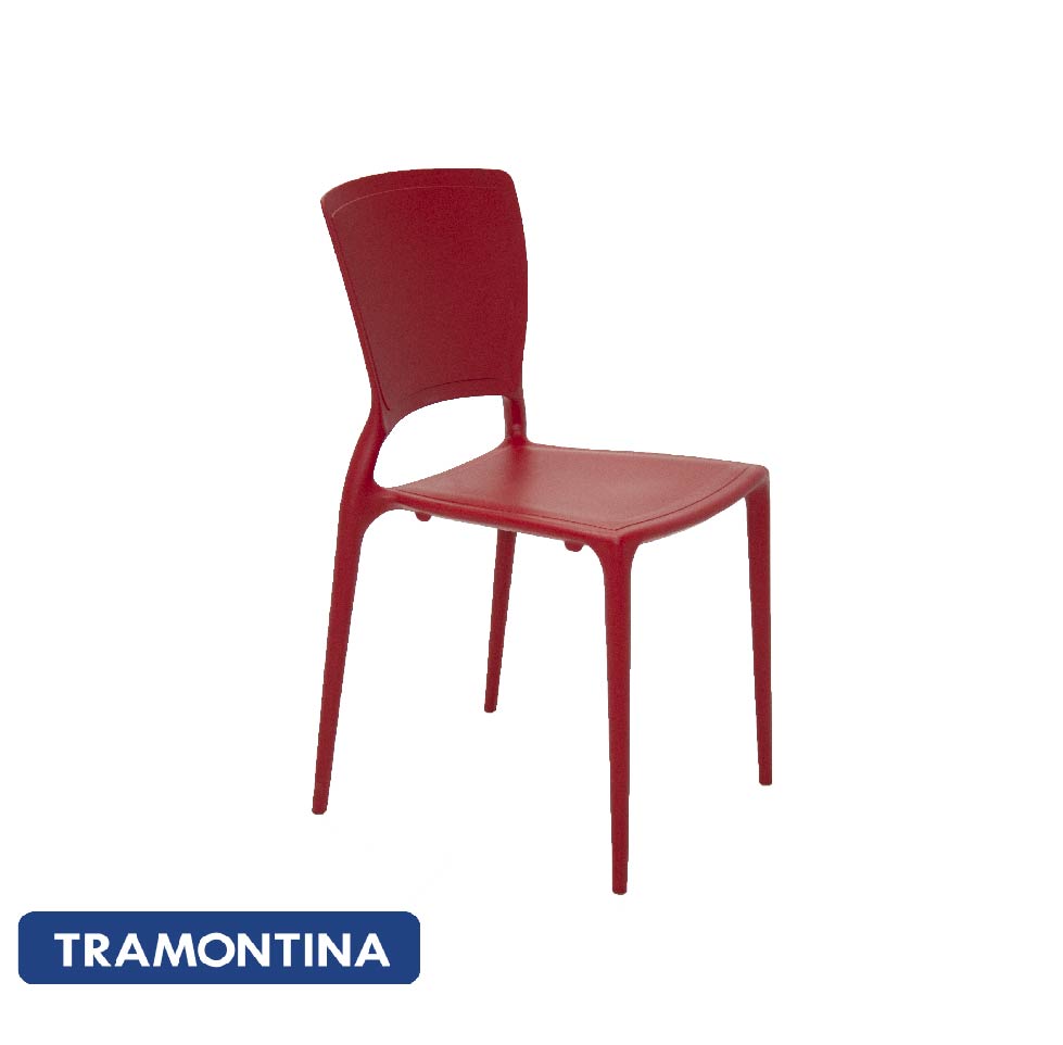 Silla sofia respaldo cerrado color rojo - Tramontina