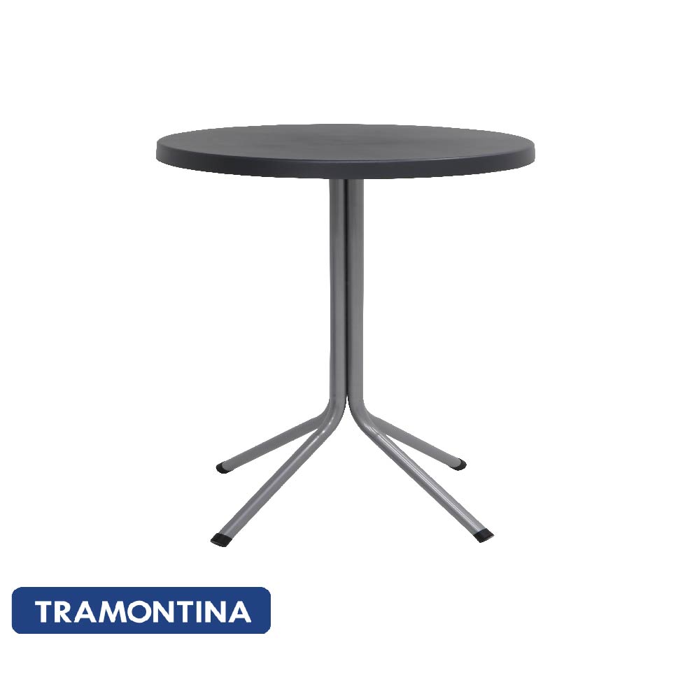 Mesa redondo sigma alta color grafito - Tramontina