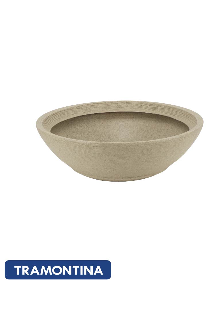 Maceta c/plato Indi 17cm, color arena - Tramontina