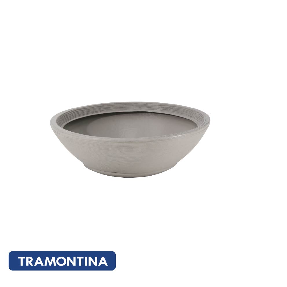 Maceta c/plato Indi 17cm, color gris - Tramontina