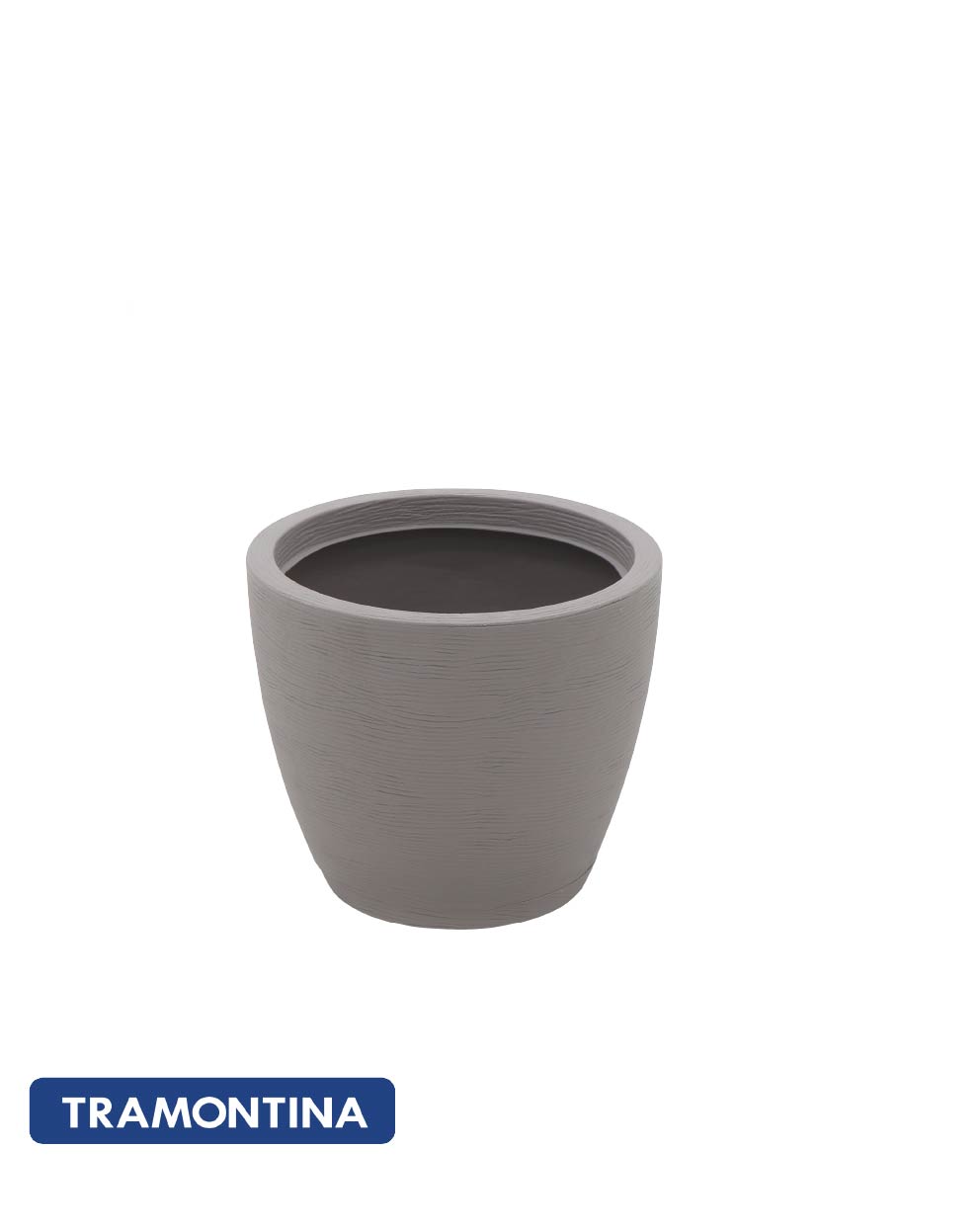 Maceta c/plato Azteca 32cm, color gris - Tramontina