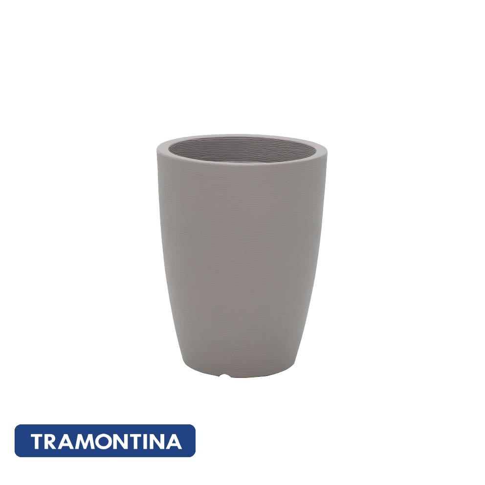 Maceta c/plato Thai 58cm, color gris - Tramontina