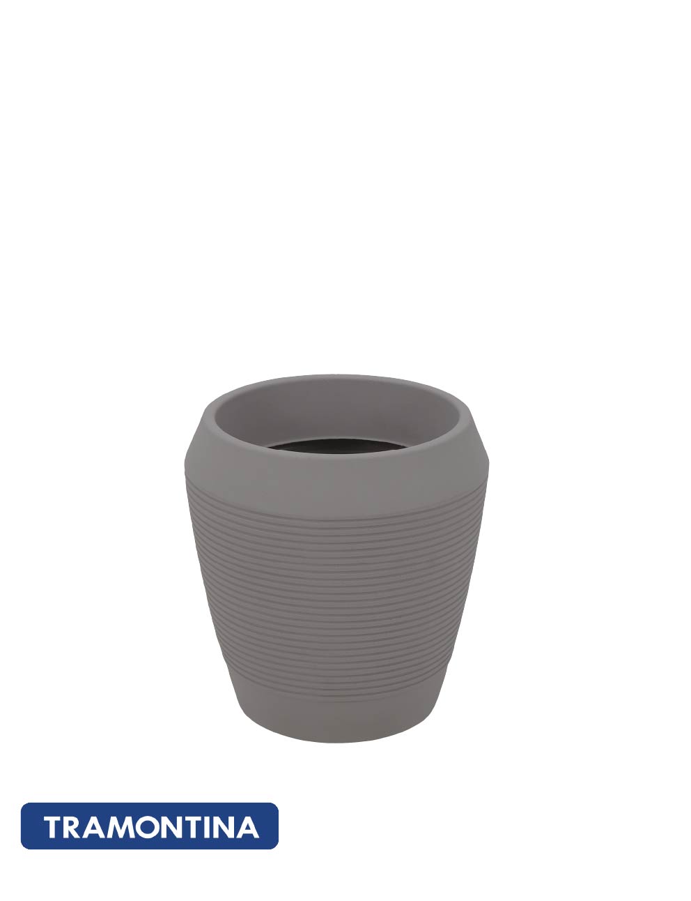 Maceta c/plato Egipcio 39cm, color gris - Tramontina