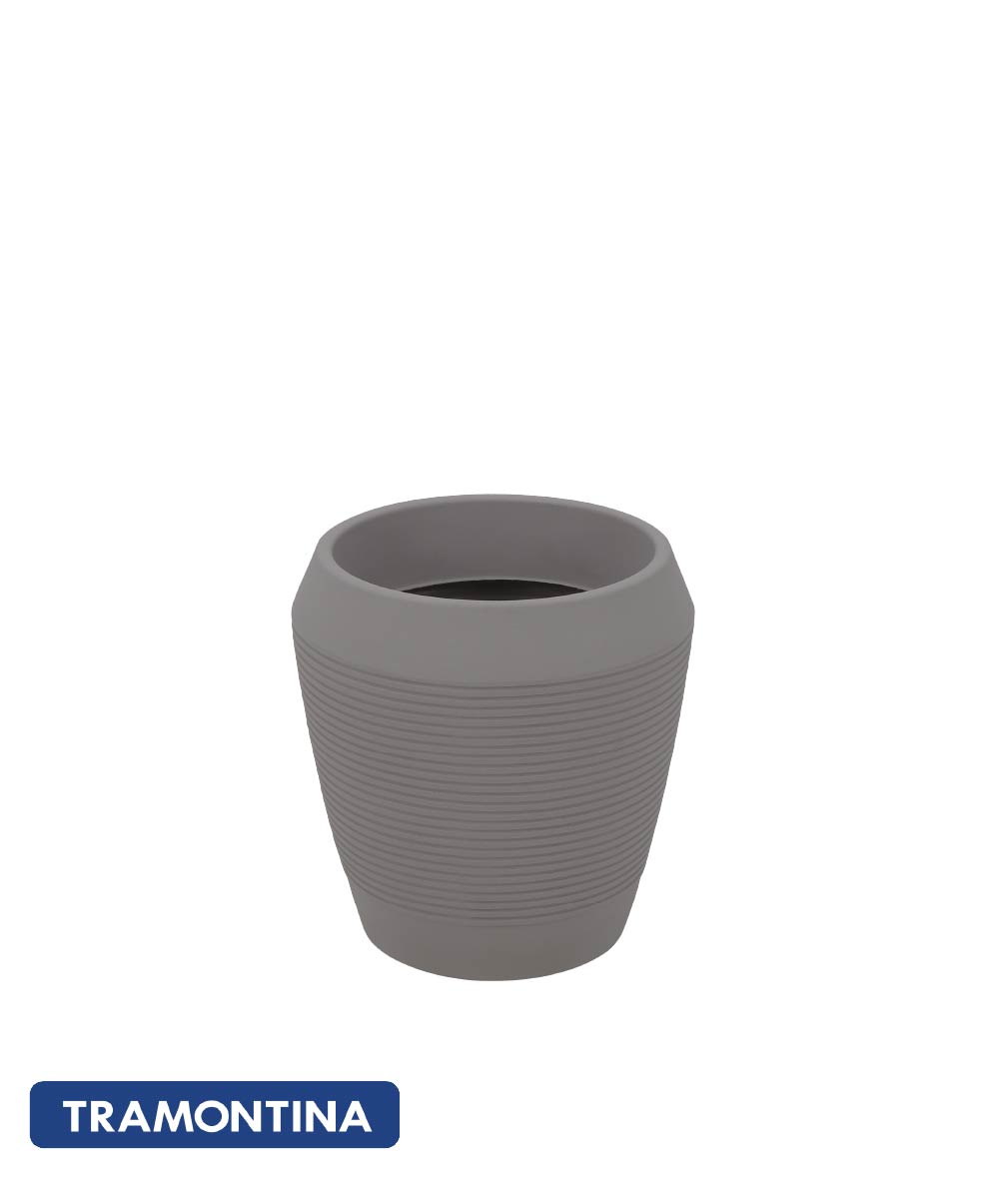 Maceta c/plato Egipcio 29cm, color gris - Tramontina