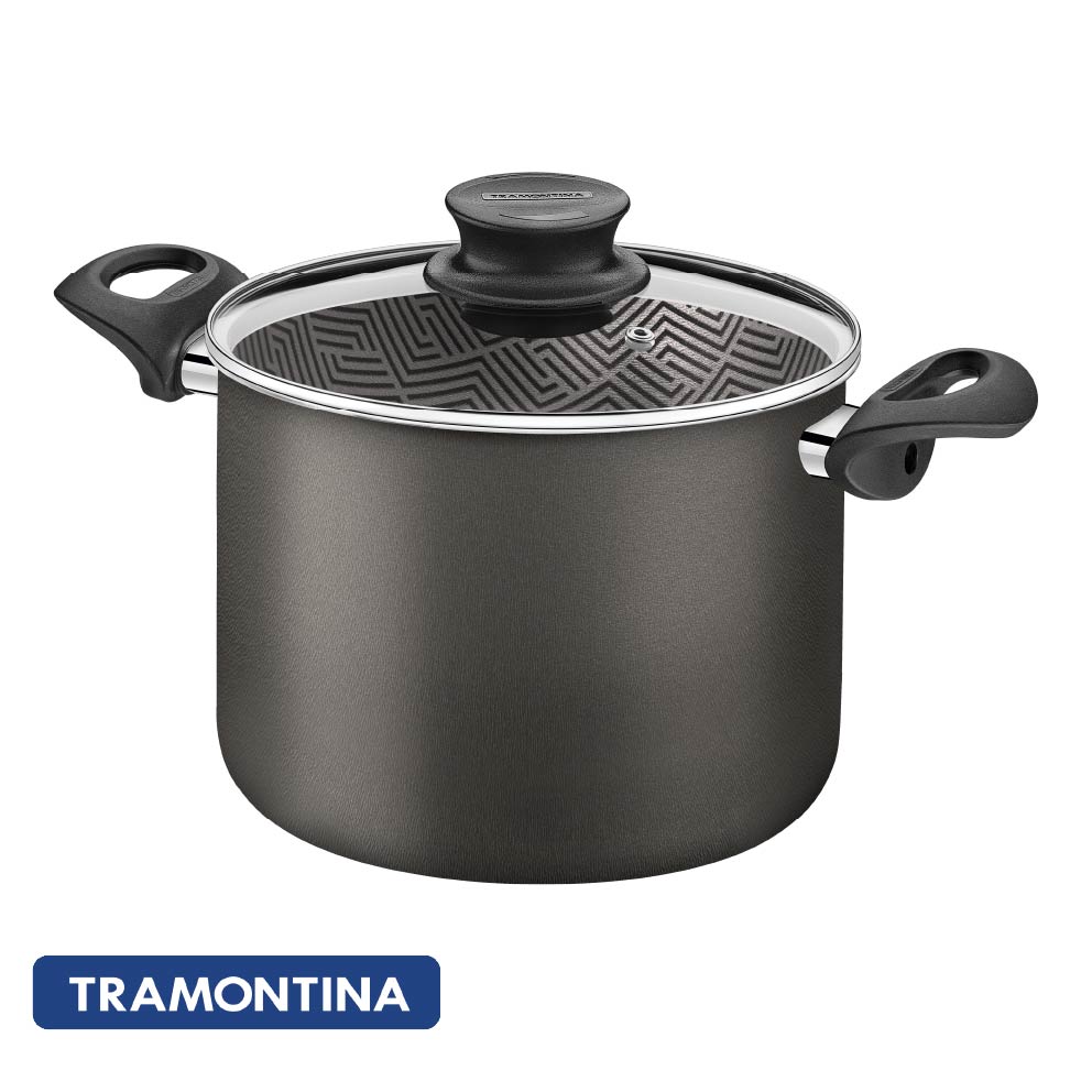 Olla antiadherente c/tapa de vidrio, 28cm - Tramontina
