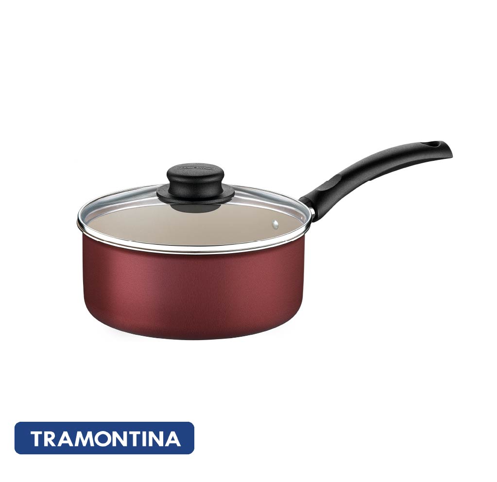 Olla antiadherente, color rojo, 20cm - Tramontina