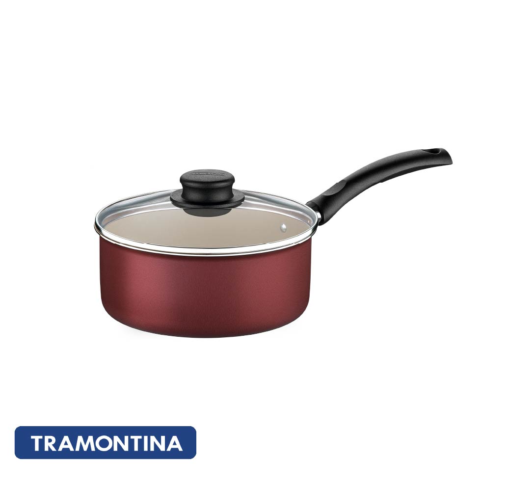 Olla antiadherente, color rojo, 18cm - Tramontina