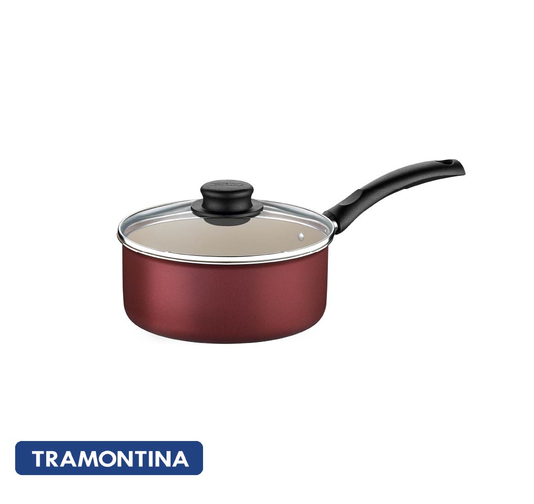 Olla antiadherente, color rojo, 16cm - Tramontina