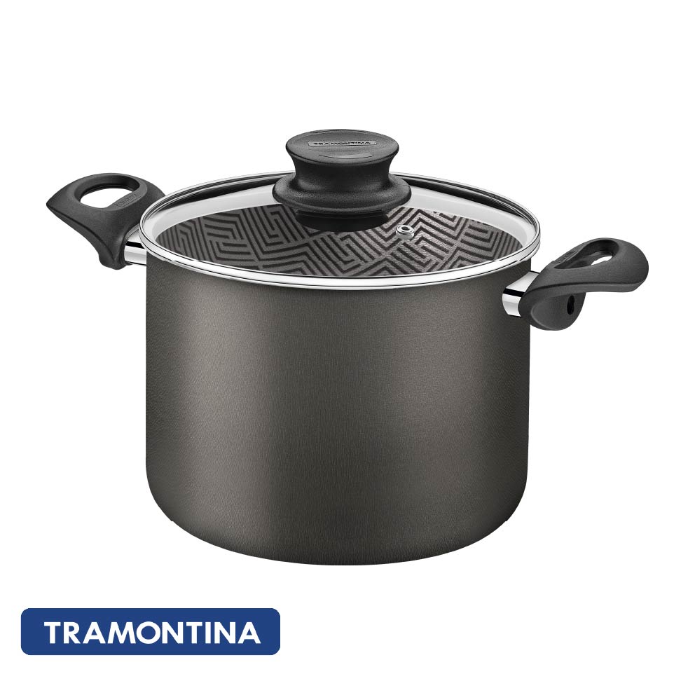 Olla antiadherente c/tapa de vidrio, 26cm - Tramontina