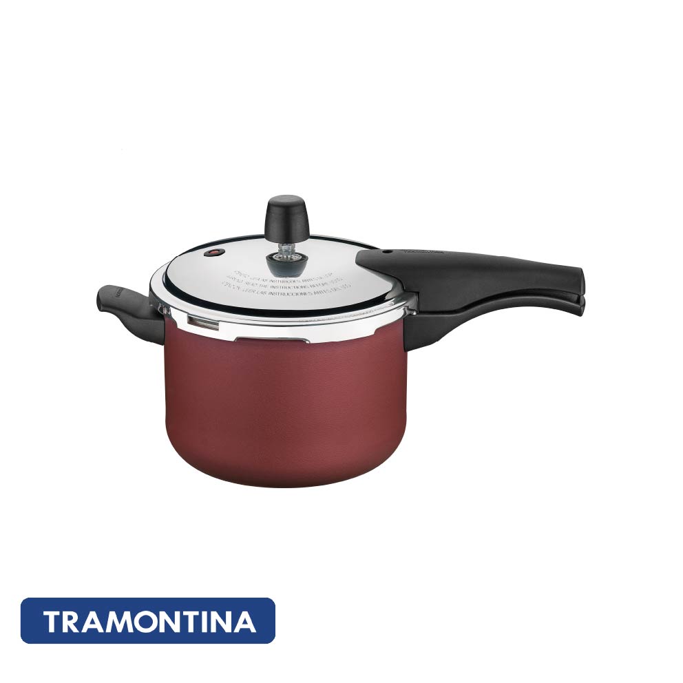 Olla a presión 20cm de aluminio, asa Baquelita bordeaux, 4,5L