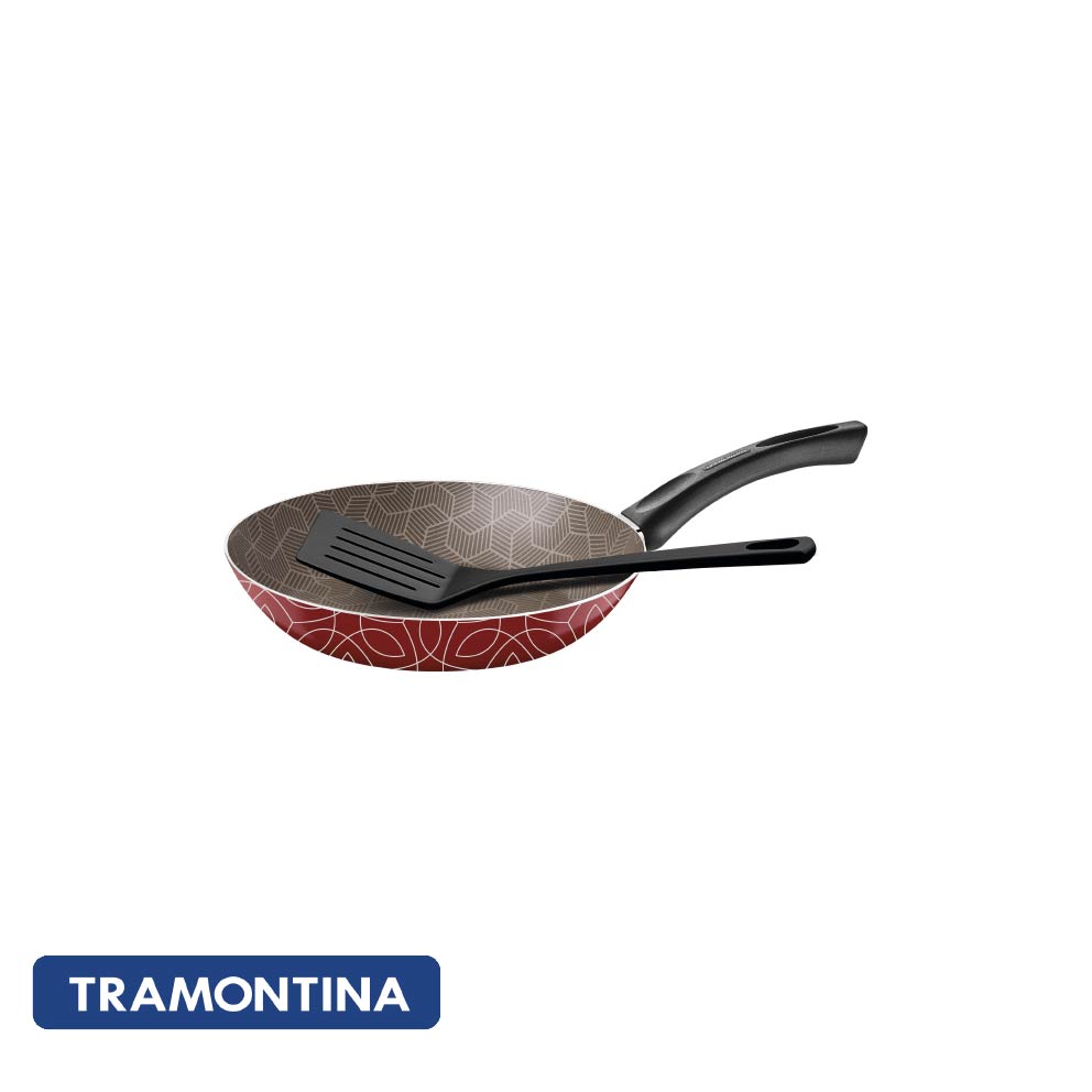 Sarten Nuevo paris 20cm c/espatula, color rojo - Tramontina