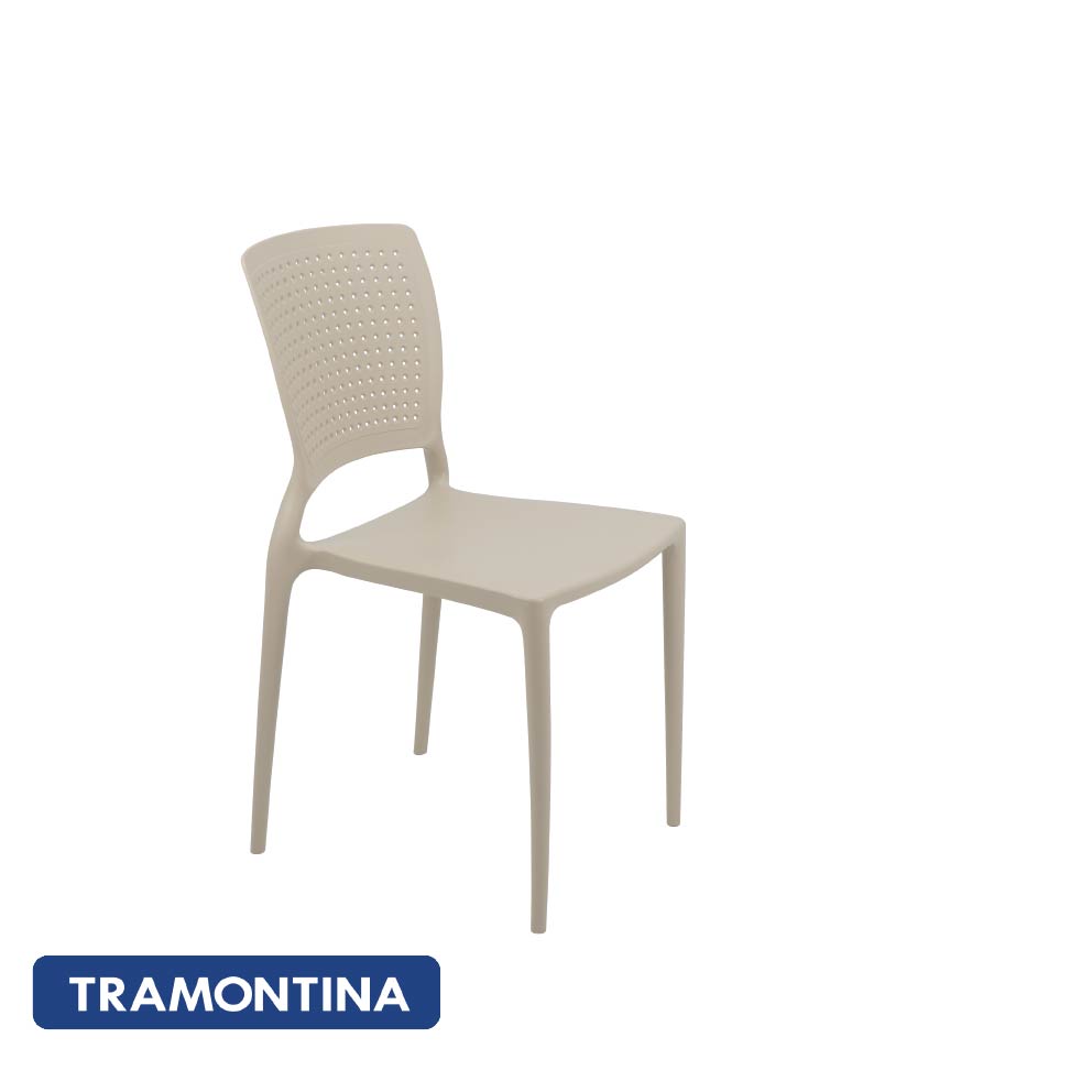 Silla Safira con respaldo cerrado, color arena - Tramontina