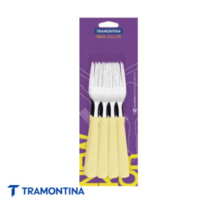Tenedor de mesa crema (Pack x 12) New Kolor - Tramontina