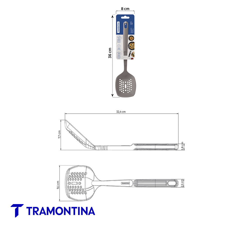 Espumadera de Silicona Softta Gris - Tramontina - Imagen 3