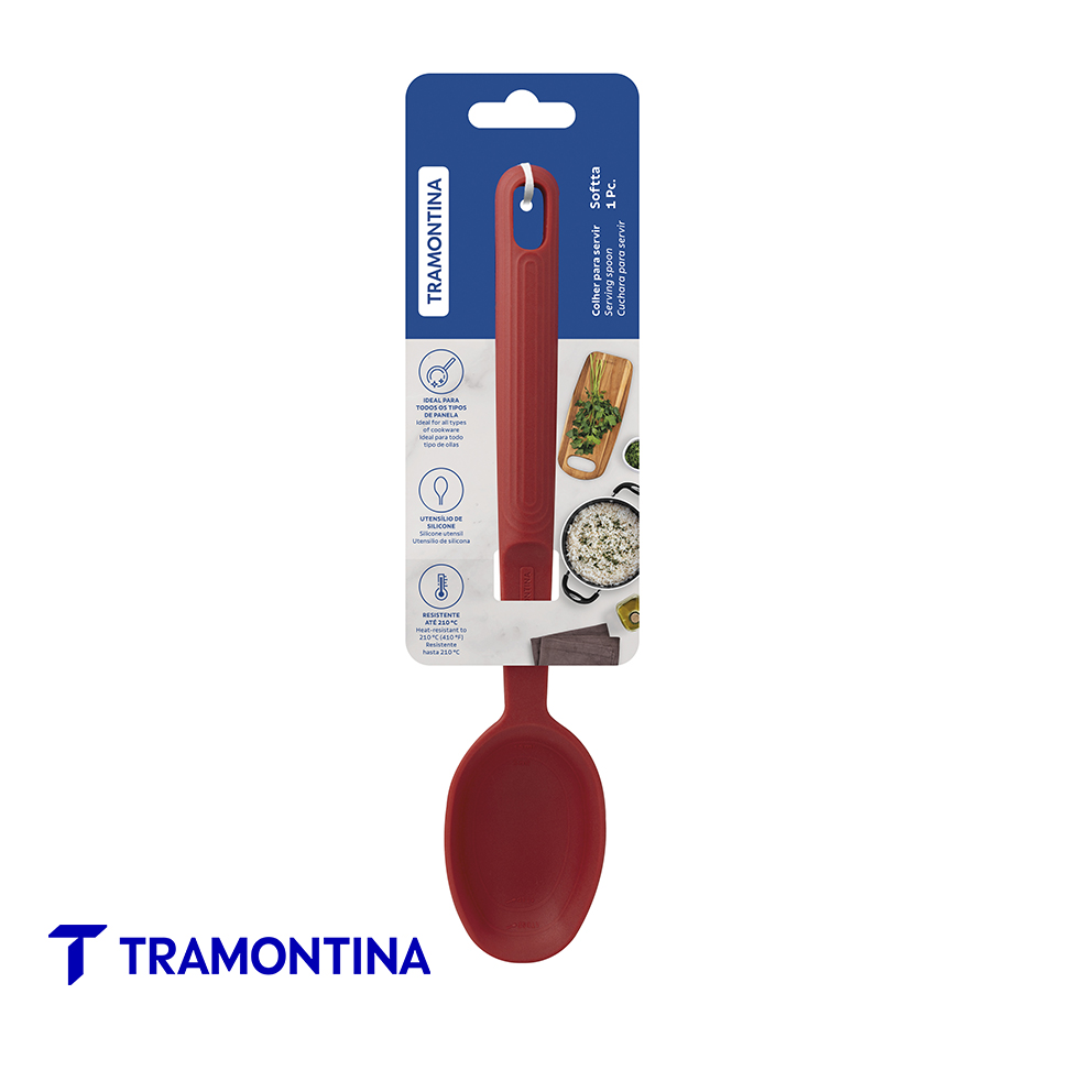 Cuchara para Servir de Silicona Softta Rojo - Tramontina - Imagen 2