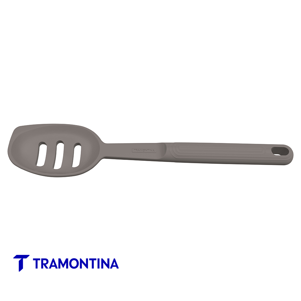 Cuchara para Servir Abierta Softta de Silicona Gris - Tramontina