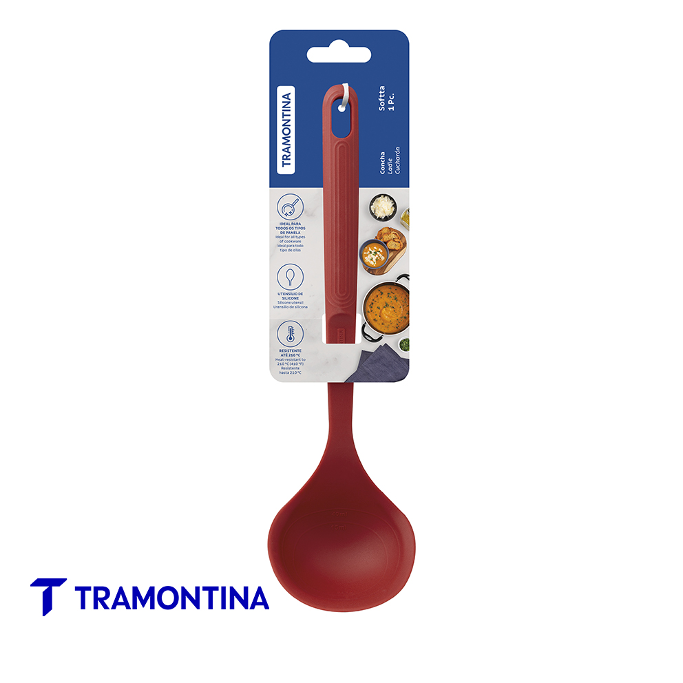 Cucharón Softta de Silicona Rojo -Tramontina - Imagen 2