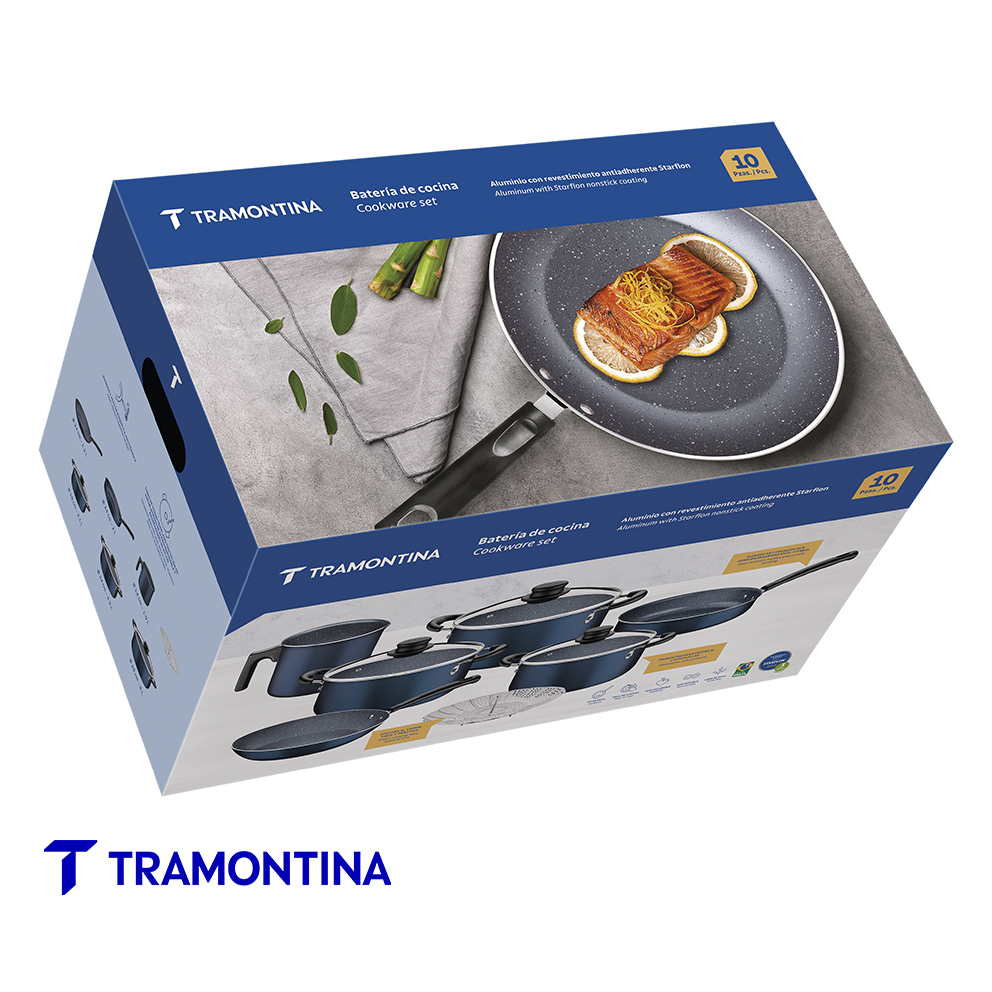 Bateria de cocina 10 pzas cozi - Tramontina - Imagen 2