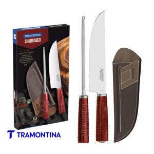 Jgo de cuchilla y chaira con funda - Tramontina