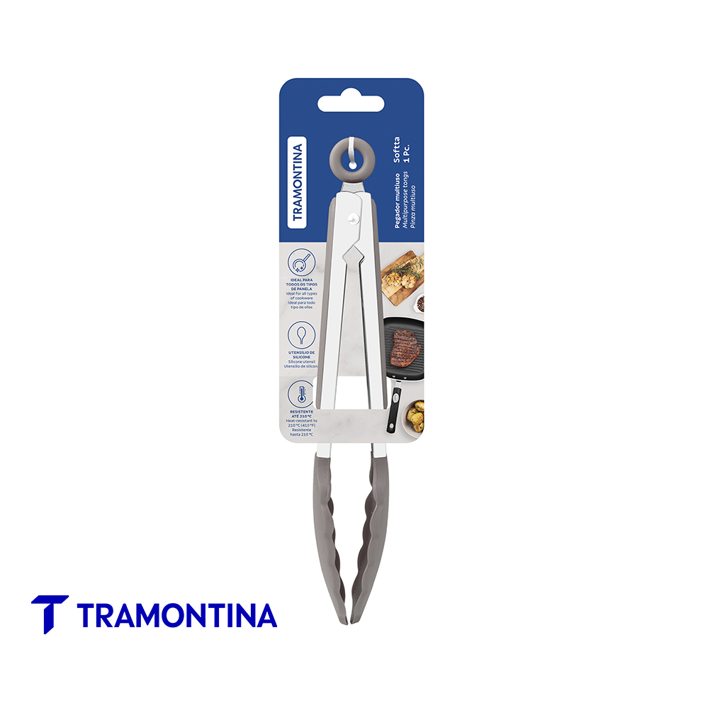 Pinza Multiuso silicona 27 cm Softta gris - Tramontina - Imagen 2