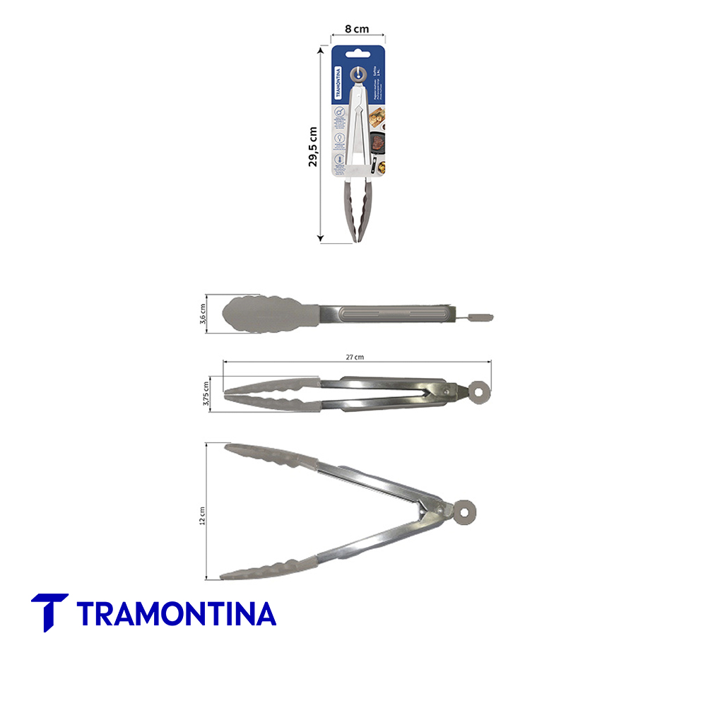 Pinza Multiuso silicona 27 cm Softta gris - Tramontina - Imagen 3