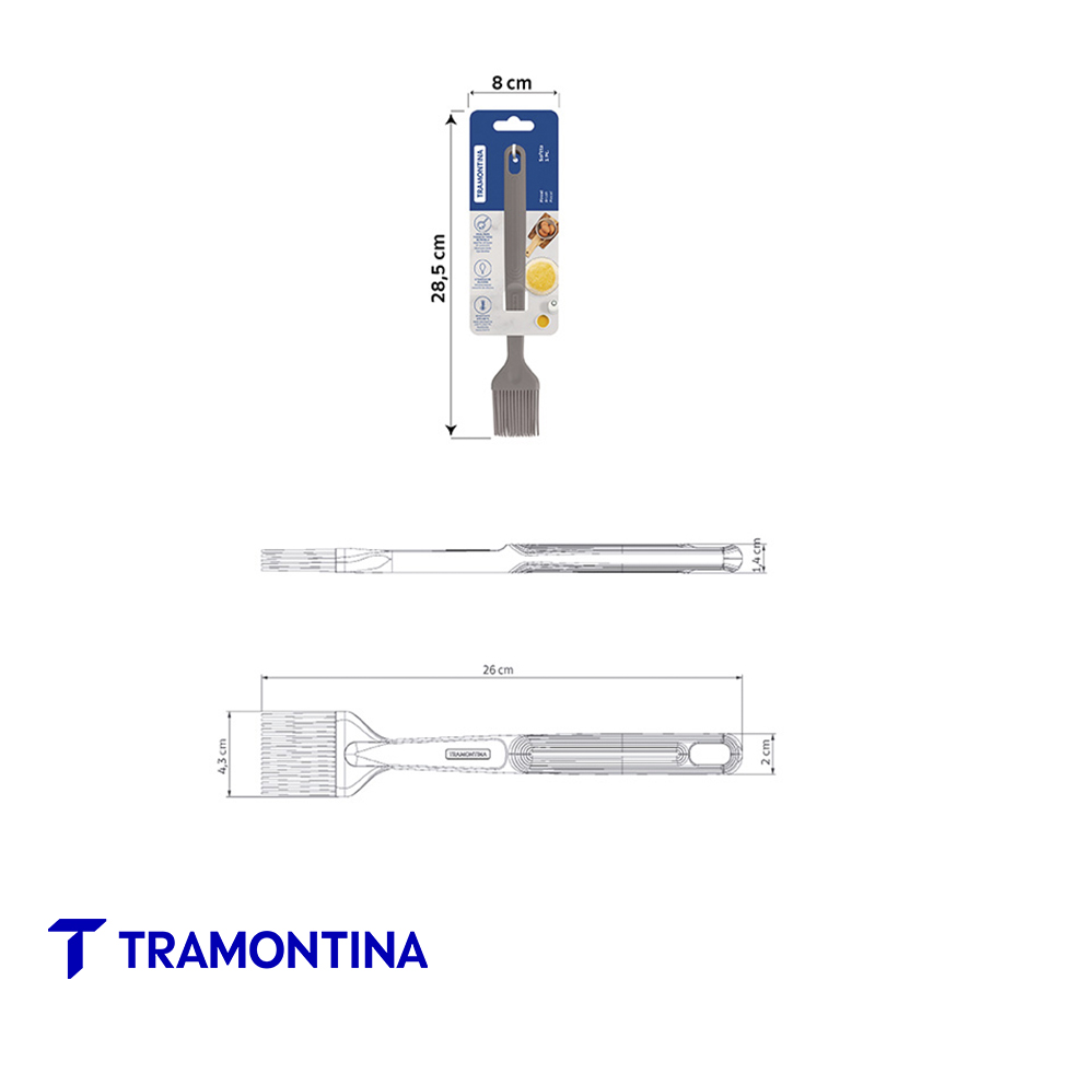 Pincel silicona Softta gris - Tramontina - Imagen 3