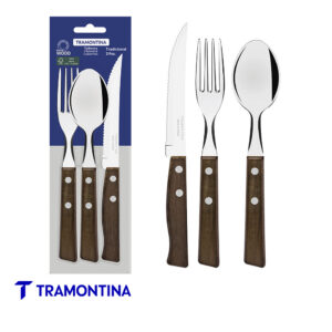 Jgo 3 pzas (cuchillo,tenedor y cuchara) Tradicional - Tramontina