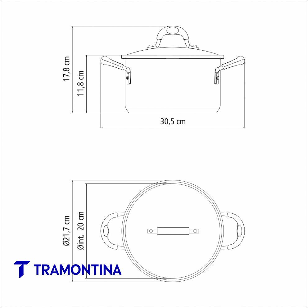 Cacerola con asa 20 cm 3.6 L astro silicona - Tramontina - Imagen 3