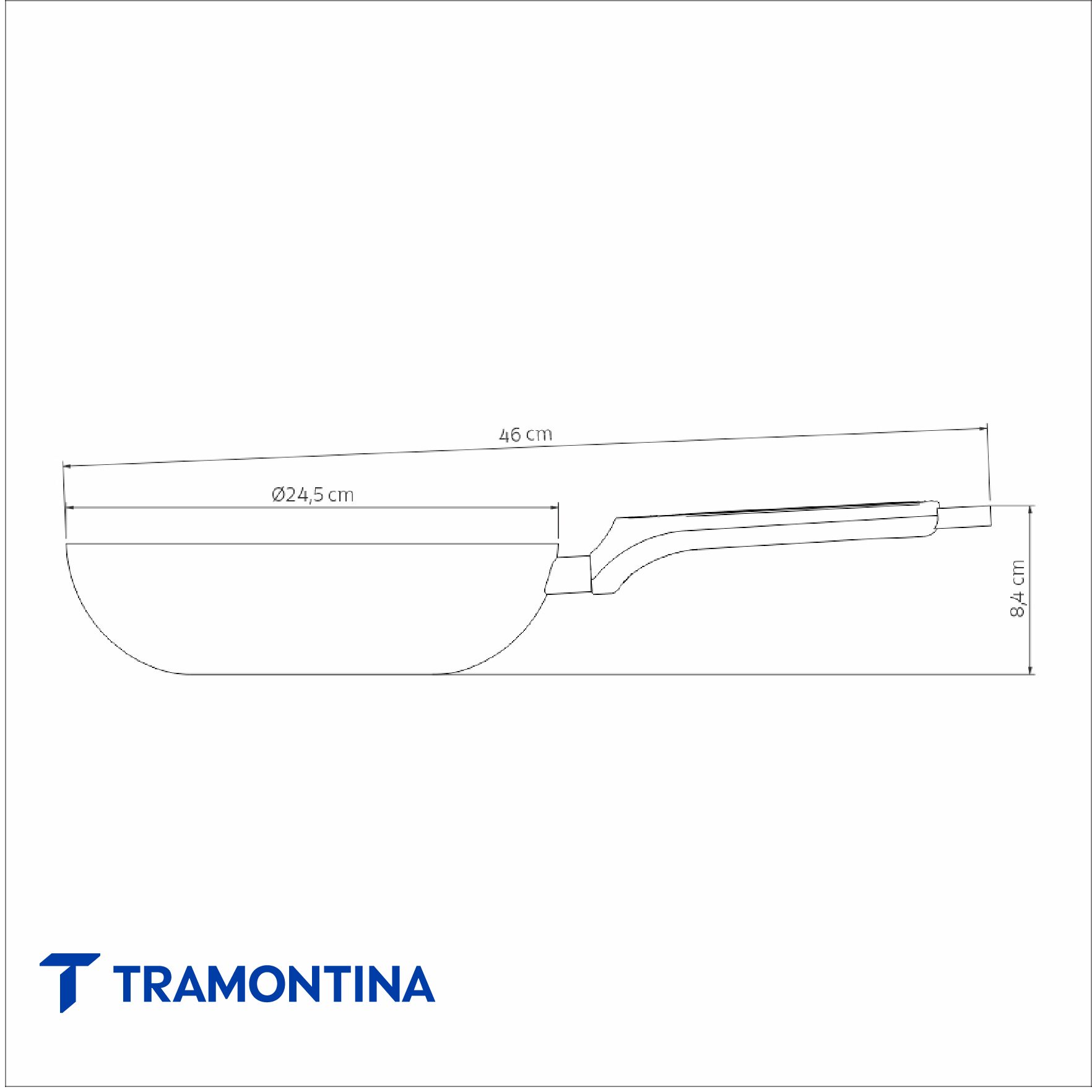 Sartén Honda 24 cm Milazzo - Tramontina - Imagen 3