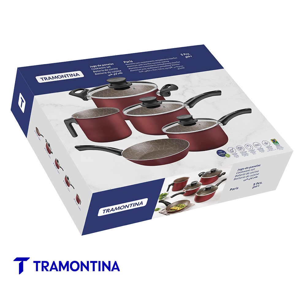 Bateria de Cocina 5 pzas Paris Bordeaux - Tramontina - Imagen 2