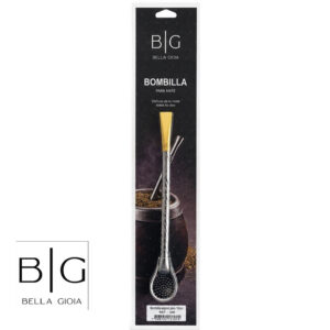 Bombilla espiral curva cromada - BG