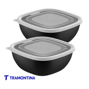 Potes en juego x 2 de  2 L negro - Tramontina