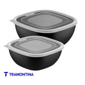 Potes en juego x 2 de ( 2 + 4 L) negro - Tramontina