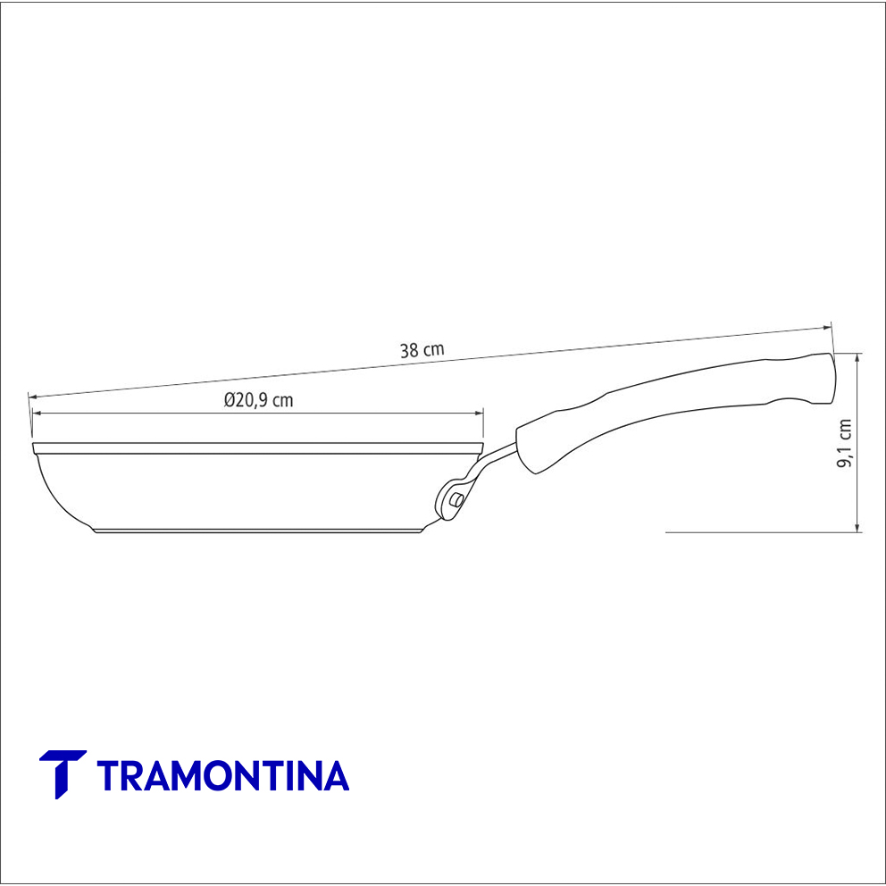 Sartén Monaco 20 cm Inducción - Tramontina - Imagen 3