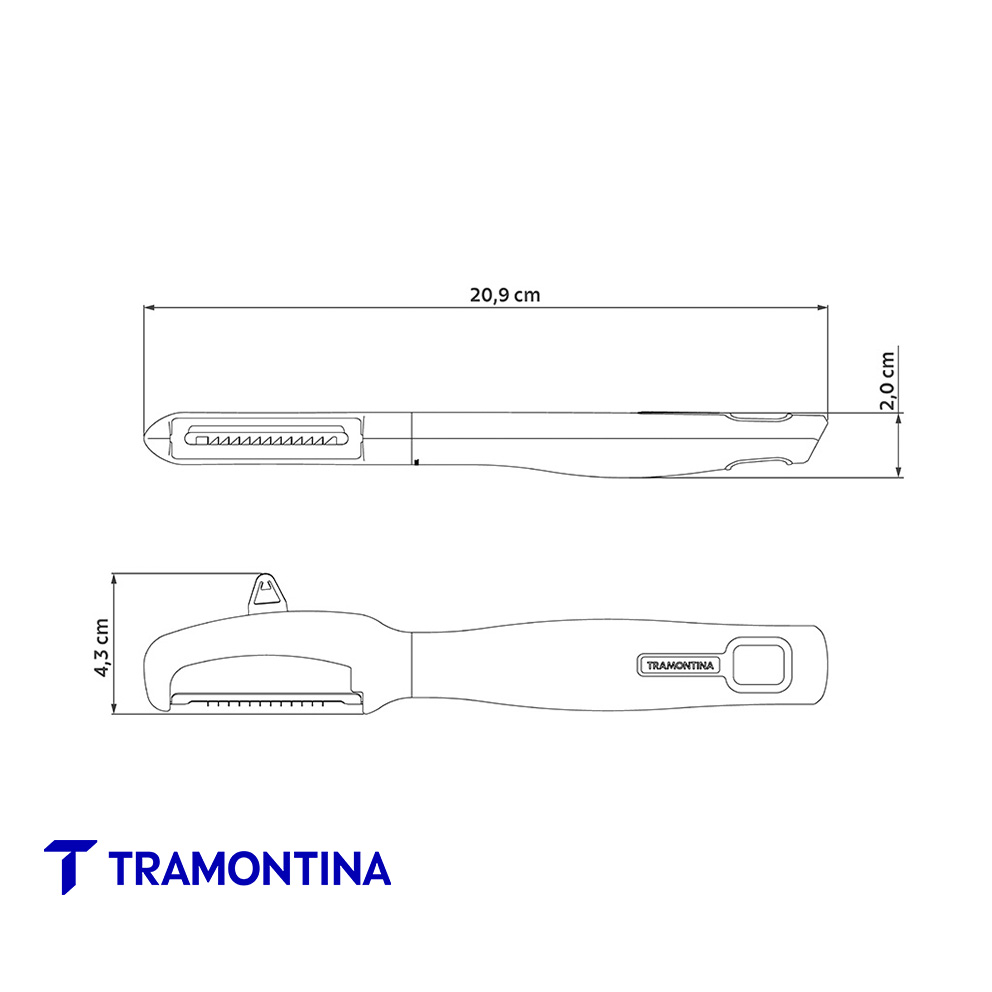 Pelador corte juliana Verano gris - Tramontina - Imagen 3