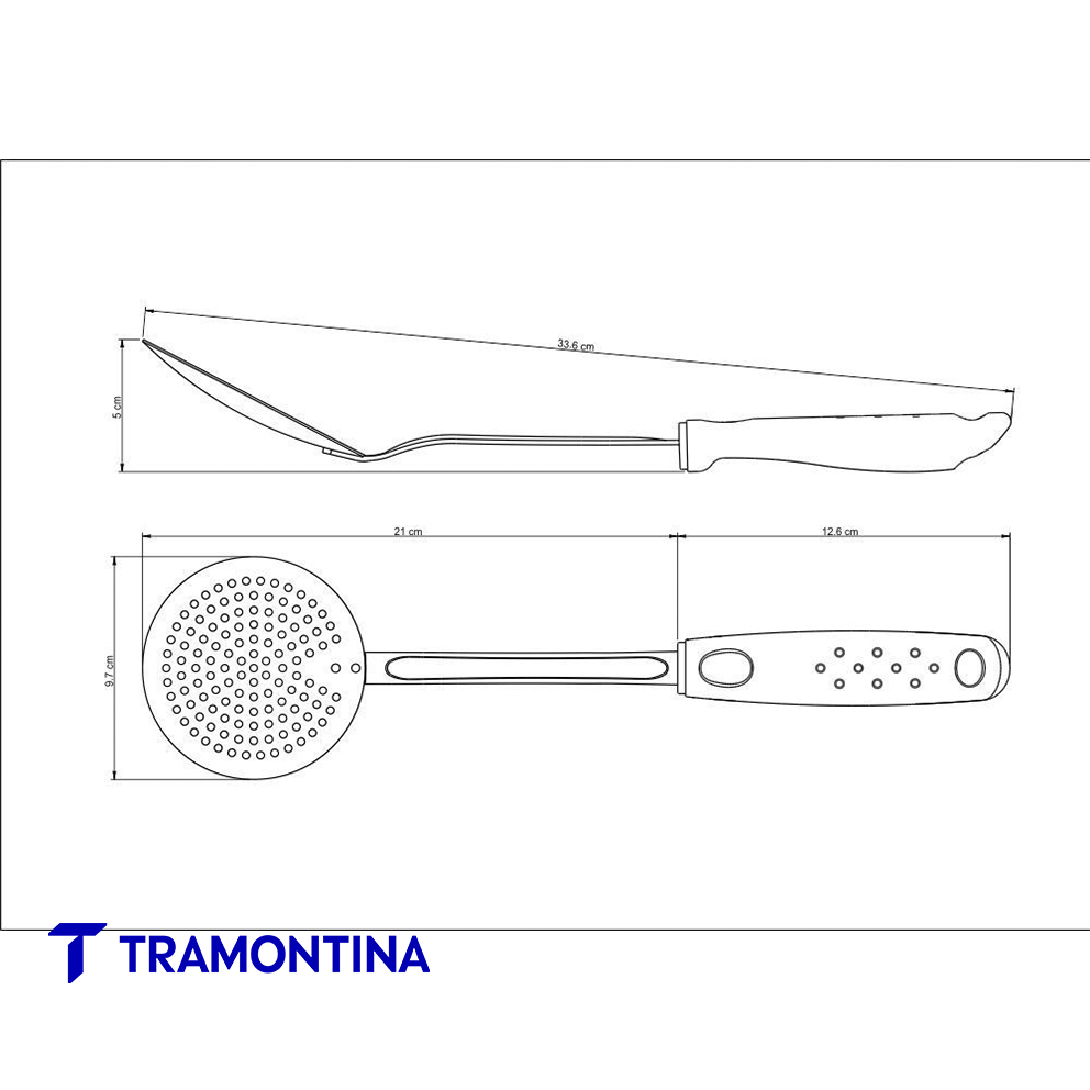 Espumadera ac.inox. c/mango rojo – Utilita -Tramontina - Imagen 3
