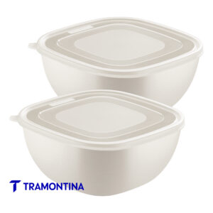 Potes en juego x 2  de 2 L crema - Tramontina