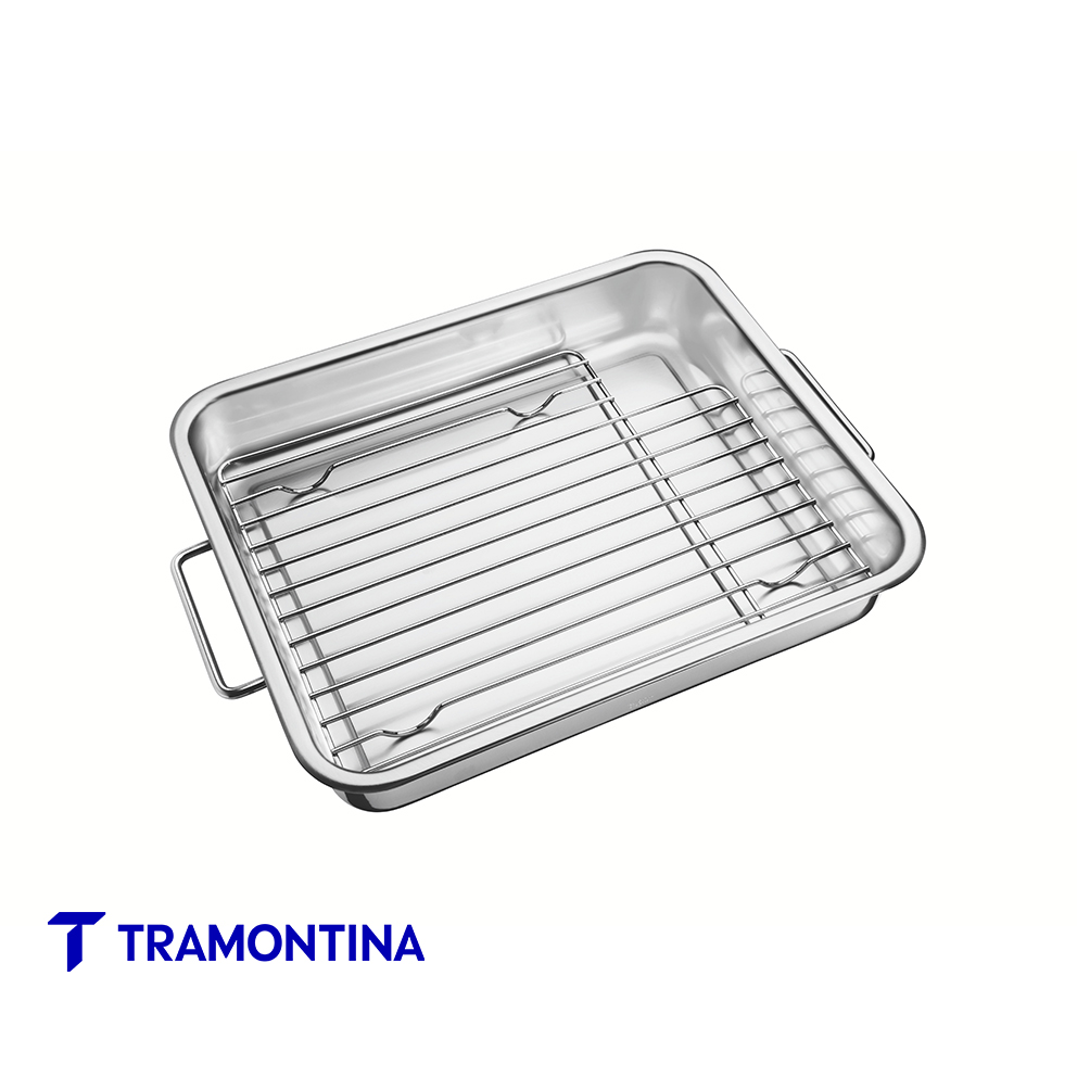 Asadero rect con grill 34 cm - Tramontina